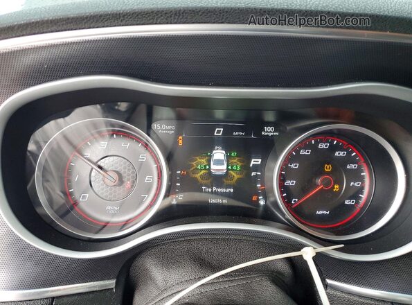 2C3CDXCT6JH125327 2018 DODGE CHARGER Gray Widok zestawu wskaźników