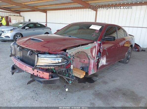 2C3CDXCT6MH594907 2021 DODGE CHARGER Burgundy წინა ხედი