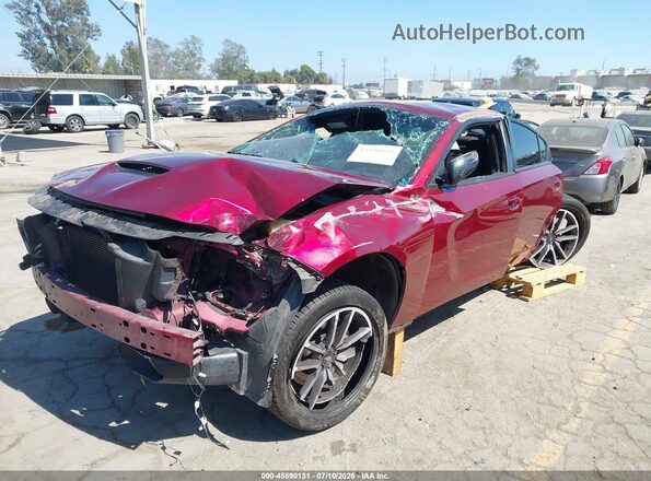 2C3CDXCT6PH623035 2023 DODGE CHARGER Burgundy Vista tres cuartos delantera izquierda