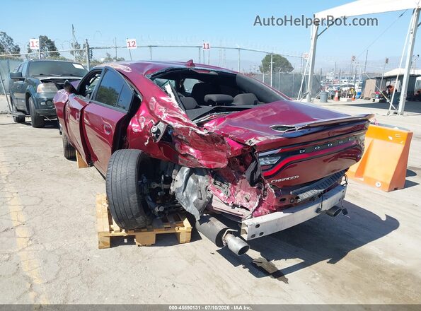 2C3CDXCT6PH623035 2023 DODGE CHARGER Burgundy Trasero izquierdo