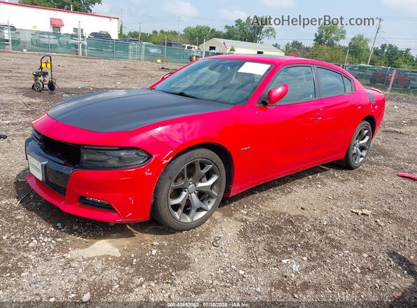 2C3CDXCT7GH169913 2016 DODGE CHARGER Red Առջևի ձախ երեք քառորդ տեսարան