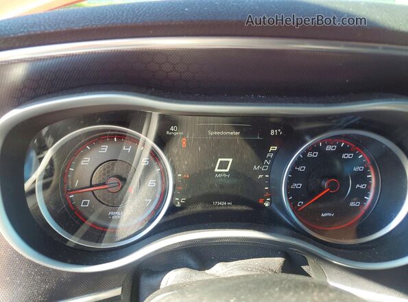2C3CDXCT7GH272555 2016 DODGE CHARGER Красный Вид щитка приборов