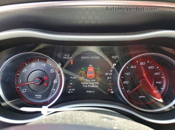2C3CDXCT7HH551165 2017 DODGE CHARGER Черный Вид щитка приборов