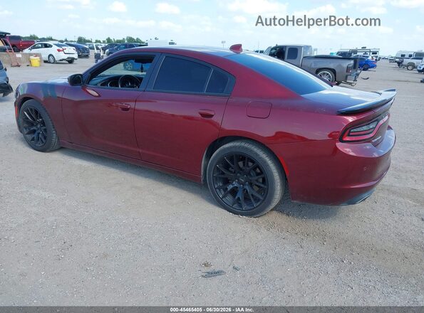 2C3CDXCT7JH129340 2018 DODGE CHARGER Темно-бордовый Задняя левая четверть