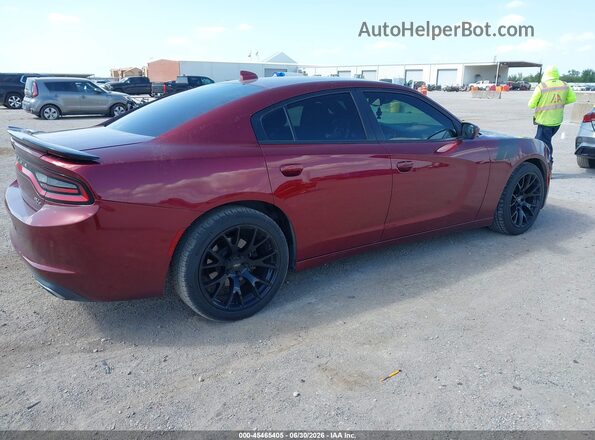 2C3CDXCT7JH129340 2018 DODGE CHARGER Темно-бордовый Задняя правая четверть