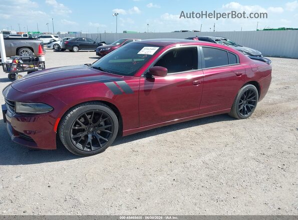 2C3CDXCT7JH129340 2018 DODGE CHARGER Темно-бордовый Передняя левая четверть