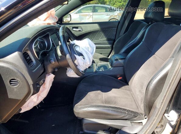 2C3CDXCT7JH323270 2018 DODGE CHARGER Черный Вид салона спереди