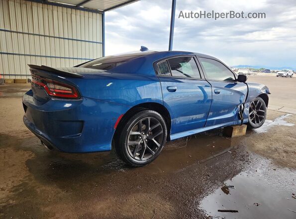2C3CDXCT7MH556974 2021 DODGE CHARGER Blue Rear right