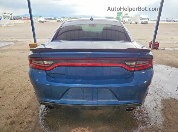 2C3CDXCT7MH556974 2021 DODGE CHARGER Blue Rear view