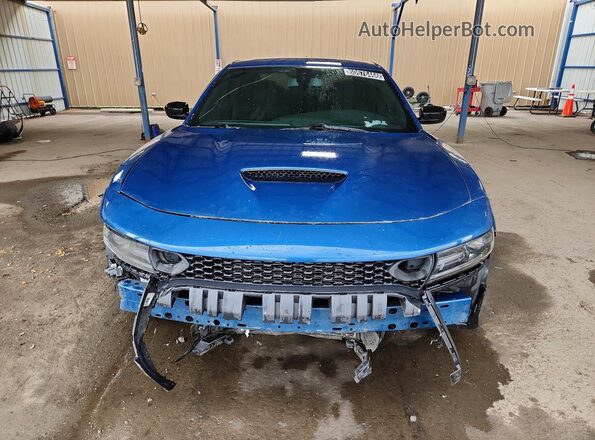 2C3CDXCT7MH556974 2021 DODGE CHARGER Blue Front view