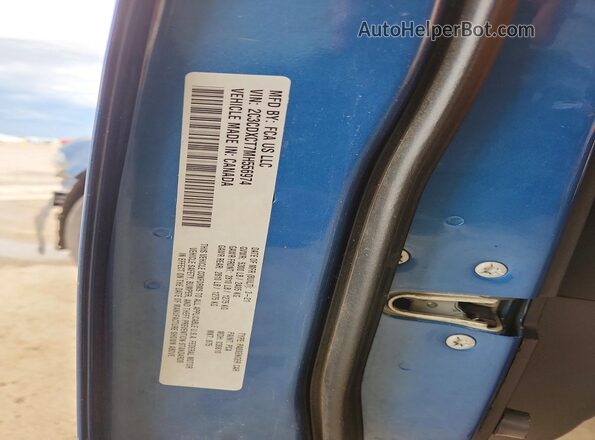 2C3CDXCT7MH556974 2021 DODGE CHARGER Blue VIN sticker view