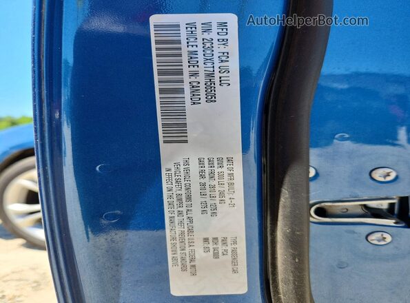 2C3CDXCT7MH565058 2021 DODGE CHARGER Blue Շարժիչի բաժամունքի տեսք