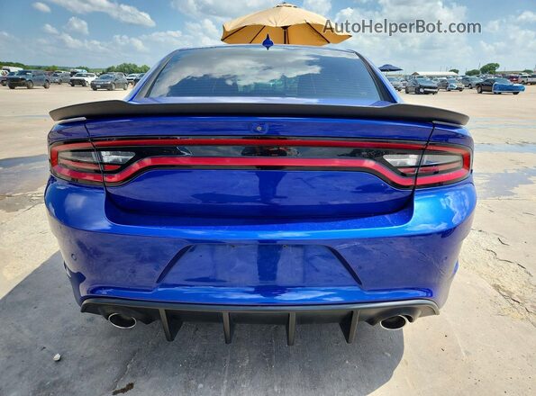 2C3CDXCT7MH643516 2021 DODGE CHARGER Blue Rear view
