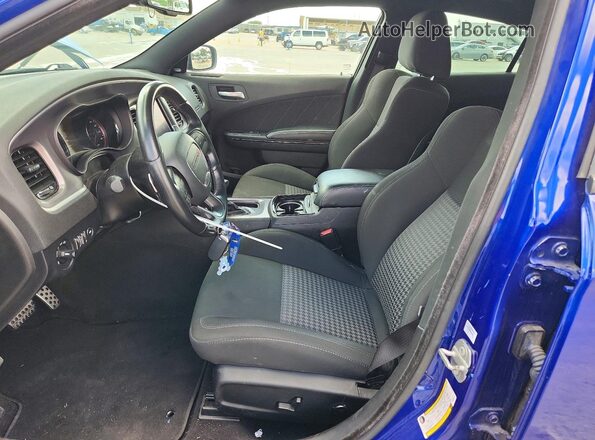 2C3CDXCT7MH643516 2021 DODGE CHARGER Blue Front interior view