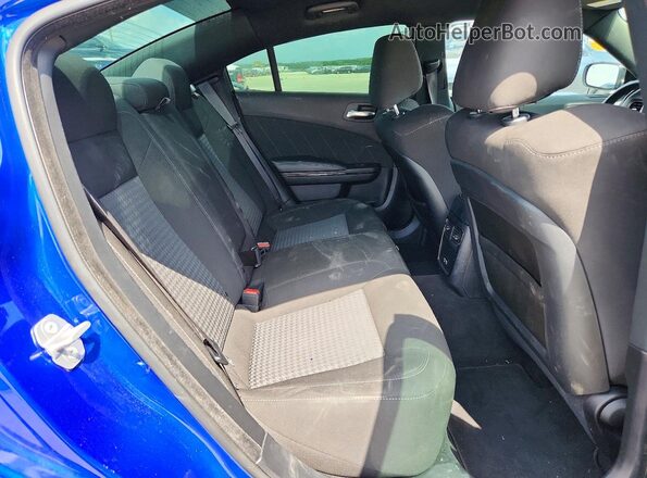 2C3CDXCT7MH643516 2021 DODGE CHARGER Blue Rear seats view