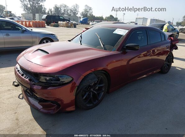 2C3CDXCT7MH643774 2021 DODGE CHARGER Burgundy Front left
