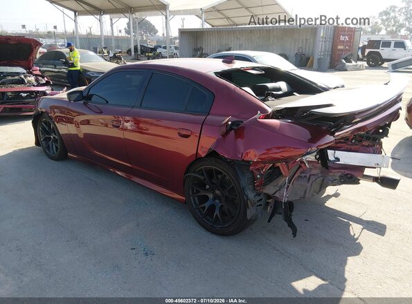 2C3CDXCT7MH643774 2021 DODGE CHARGER Burgundy Rear left