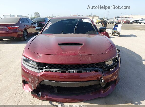 2C3CDXCT7MH643774 2021 DODGE CHARGER Burgundy Rear interior view