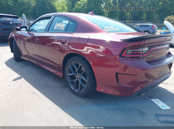2C3CDXCT7PH663723 2023 DODGE CHARGER Burgundy Задня ліва чверть