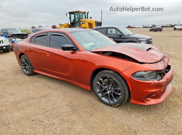 2C3CDXCT7PH681705 2023 DODGE CHARGER Оранжевый Передняя правая четверть