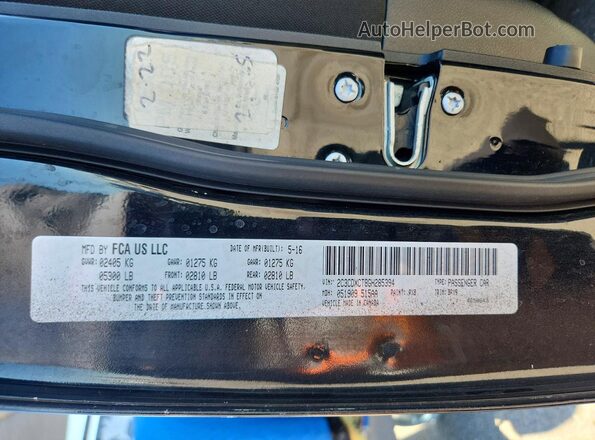 2C3CDXCT8GH285394 2016 DODGE CHARGER Черный Вид наклейки с VIN-кодом