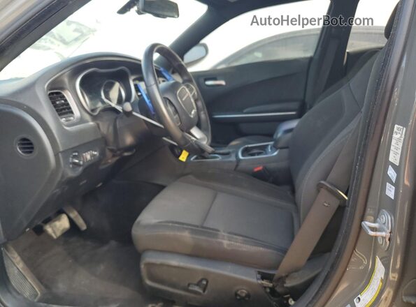 2C3CDXCT8JH124809 2018 DODGE CHARGER Gray Widok wnętrza z przodu