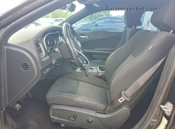 2C3CDXCT8JH203428 2018 DODGE CHARGER Black Front interior view