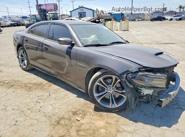 2C3CDXCT8LH163032 2020 DODGE CHARGER Gray Delantero derecho