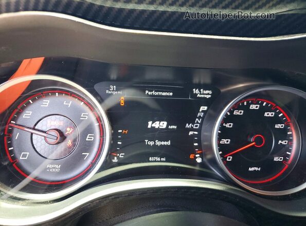 2C3CDXCT8MH527354 2021 DODGE CHARGER Белый Вид щитка приборов