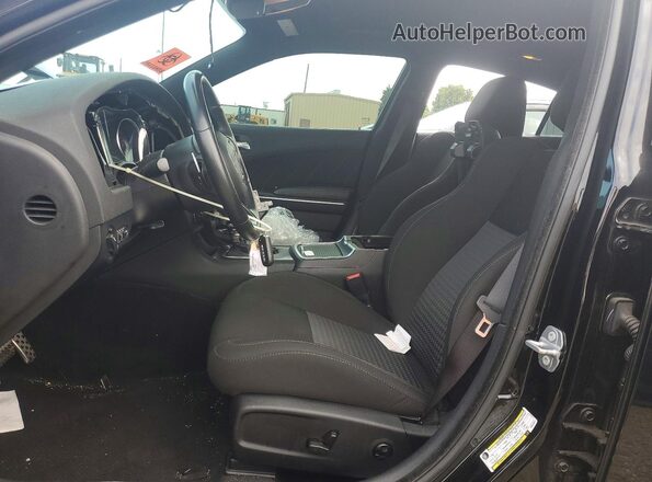 2C3CDXCT8MH605910 2021 DODGE CHARGER Black Widok wnętrza z przodu
