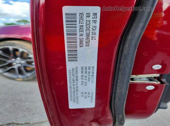 2C3CDXCT8MH675018 2021 DODGE CHARGER Бордовый Вид подкапотного пространства