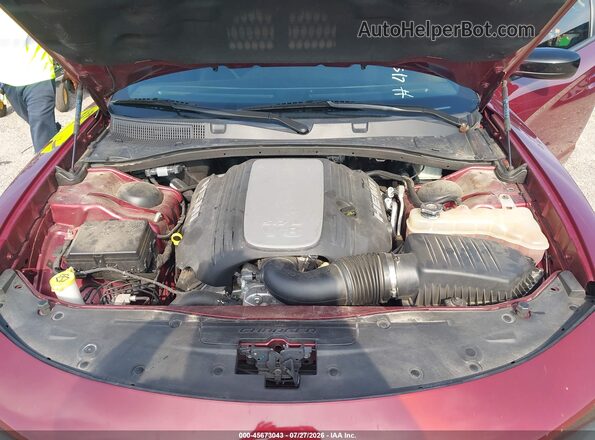 2C3CDXCT8NH261707 2022 DODGE CHARGER Burgundy Հետևի տեսք