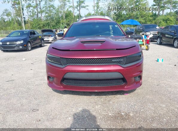 2C3CDXCT8NH261707 2022 DODGE CHARGER Burgundy Սարքավորումների վահանակի տեսք