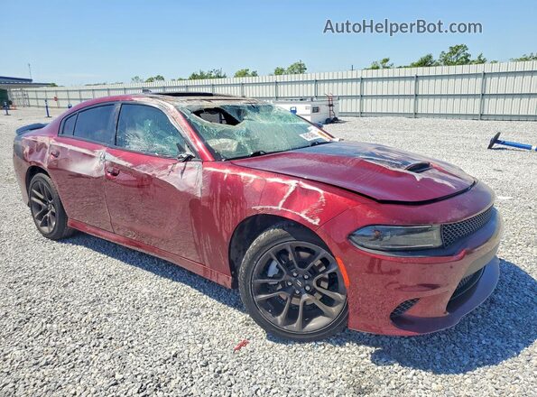 2C3CDXCT8PH580432 2023 DODGE CHARGER Burgundy Delantero derecho