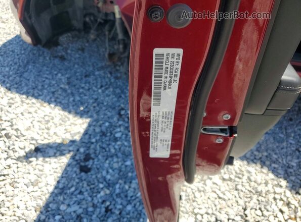2C3CDXCT8PH580432 2023 DODGE CHARGER Burgundy Vista de la etiqueta del VIN