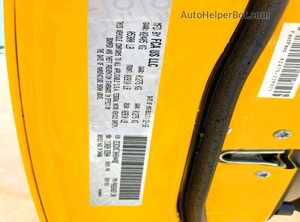 2C3CDXCT9HH544492 2017 DODGE CHARGER Желтый Вид наклейки с VIN-кодом