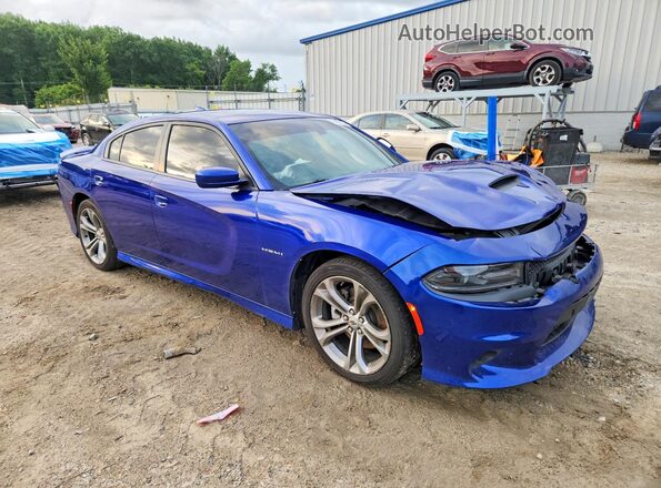 2C3CDXCT9MH553882 2021 DODGE CHARGER Blue Delantero derecho