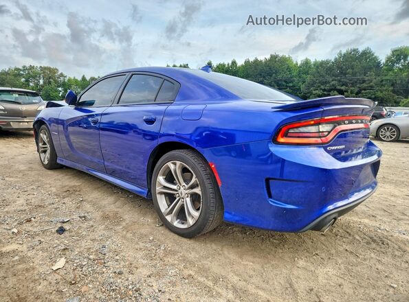 2C3CDXCT9MH553882 2021 DODGE CHARGER Blue Trasero izquierdo
