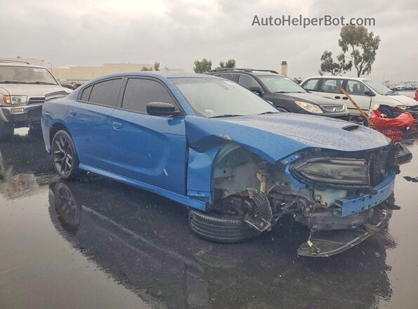2C3CDXCT9MH629150 2021 DODGE CHARGER Blue Przód prawy
