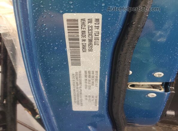 2C3CDXCT9MH629150 2021 DODGE CHARGER Blue Widok naklejki z numerem VIN