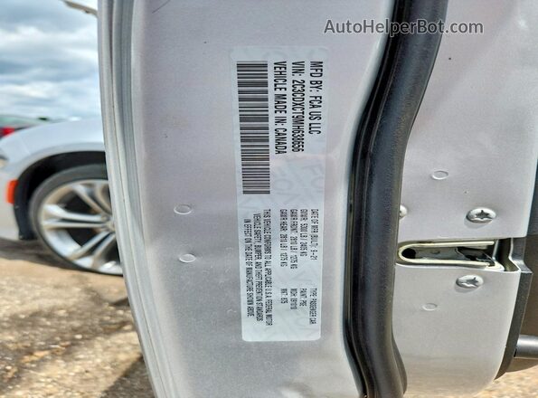 2C3CDXCT9MH638656 2021 DODGE CHARGER Silver VIN sticker view