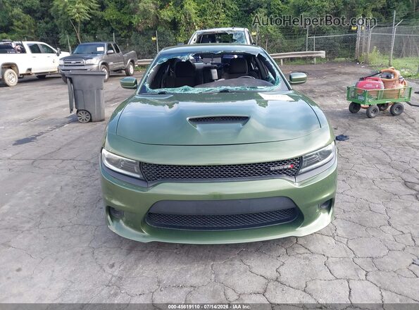 2C3CDXCT9NH165987 2022 DODGE CHARGER Green Սարքավորումների վահանակի տեսք
