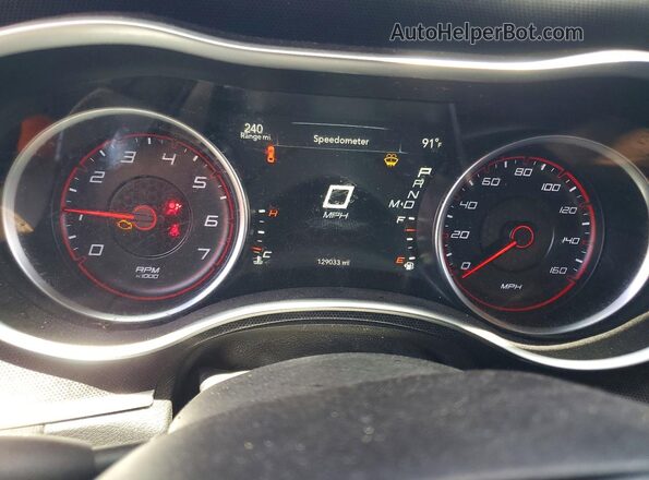2C3CDXCTXGH188651 2016 DODGE CHARGER Черный Вид щитка приборов