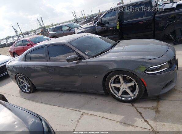 2C3CDXCTXJH162400 2018 DODGE CHARGER Серый Вид задней части салона