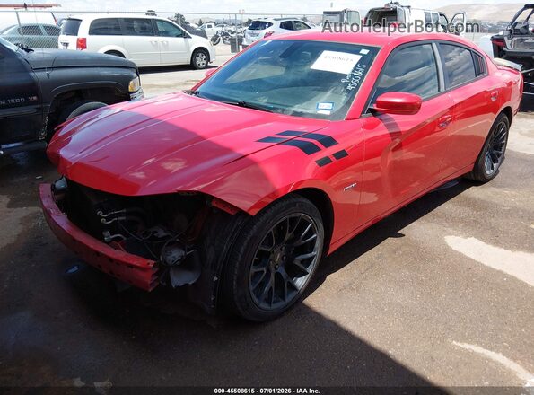 2C3CDXCTXJH209876 2018 DODGE CHARGER Red Vista tres cuartos delantera izquierda