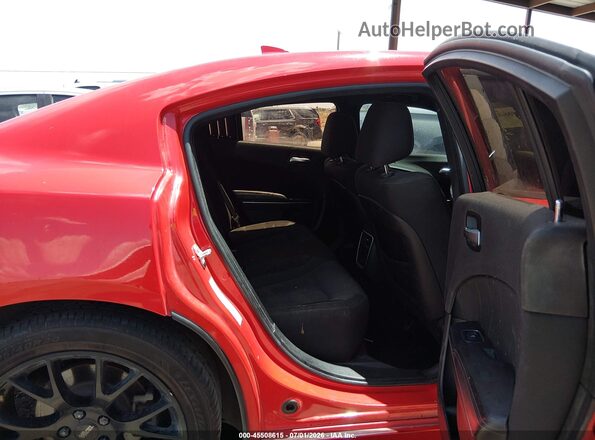 2C3CDXCTXJH209876 2018 DODGE CHARGER Red Vista de la etiqueta del VIN