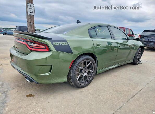 2C3CDXCTXJH235796 2018 DODGE CHARGER Green Trasero derecho