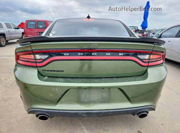 2C3CDXCTXJH235796 2018 DODGE CHARGER Green Vista trasera
