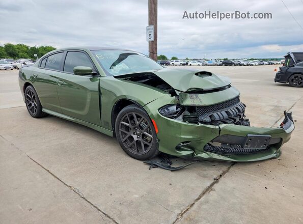 2C3CDXCTXJH235796 2018 DODGE CHARGER Green Delantero derecho
