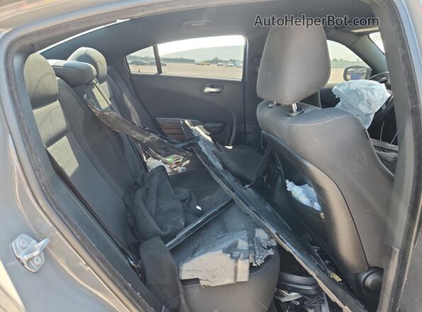 2C3CDXCTXJH295139 2018 DODGE CHARGER Gray Widok tylnych siedzeń